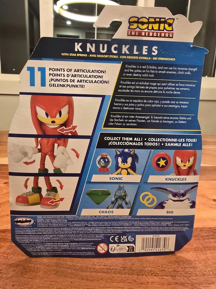 Sonic Knuckles Action Figure with Star Spring - photo 4