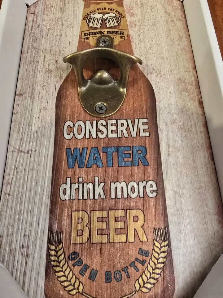 Wall Mounted Beer Bottle Opener with Sign - photo 3
