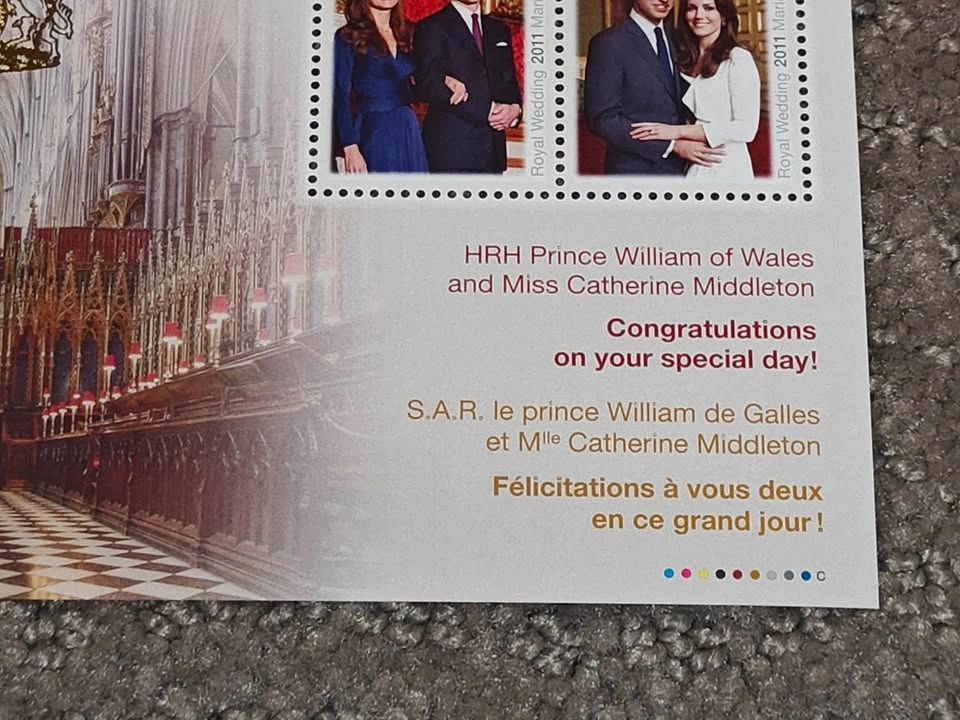 Stamp Souvenir Sheet 2011 Royal Wedding Prince William & Kate - photo 3