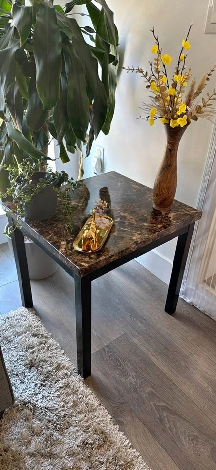 Coffee table 50x50 granite finish