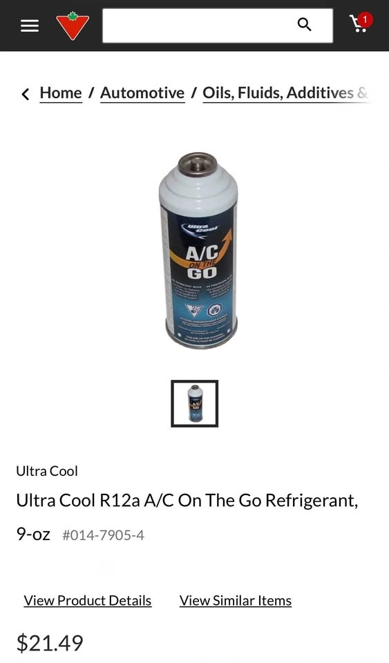 *Unopened* Ultra Cool R12a A/C On The Go Refrigerant - photo 2