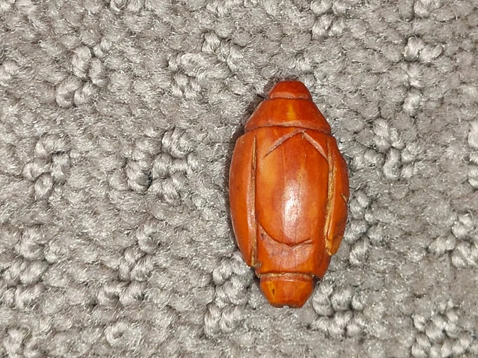 Rare Antique Chinese Hand Carved Olive Nut Art / Wood Bead - photo 3