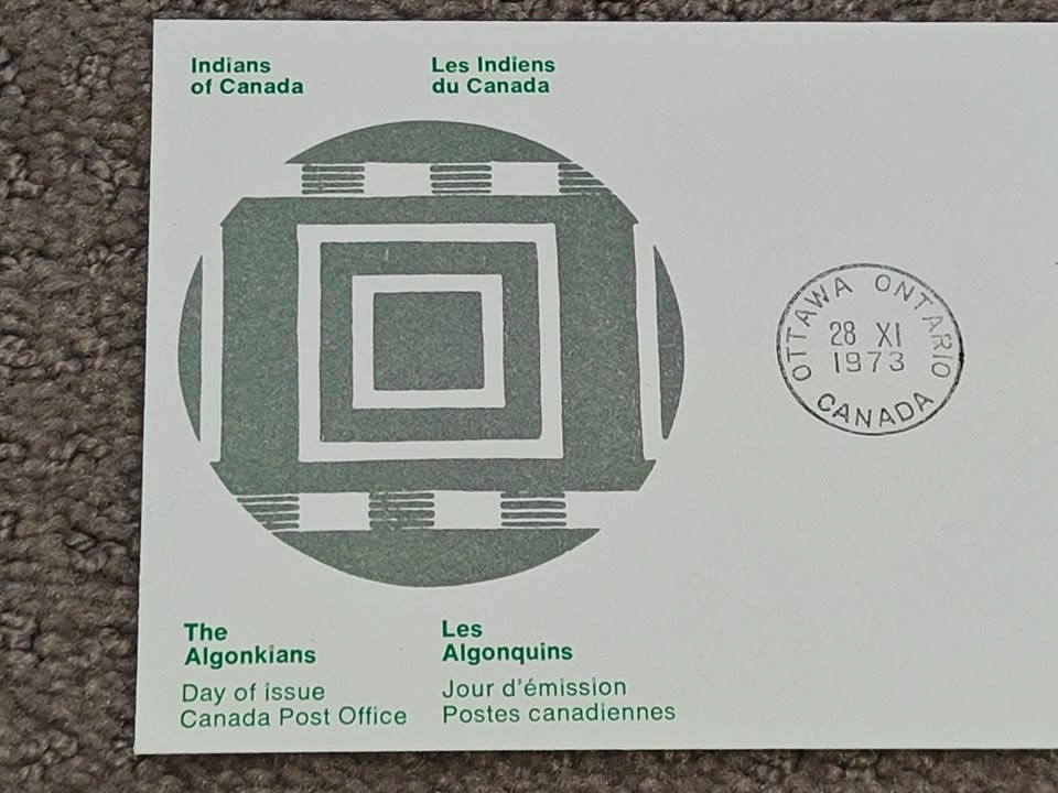 First Day Covers FDC - 1973 The Algonkians (Indians of Canada) - photo 3