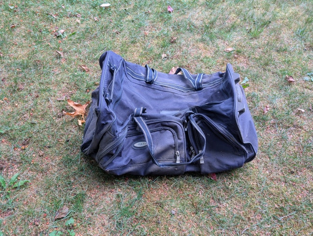 Jaguar Canvas Faux Leather Large Duffle Bag