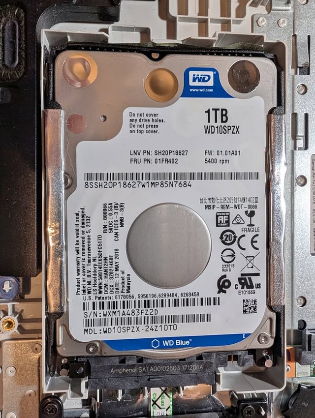 Western Digital 1TB Laptop Hard Drive