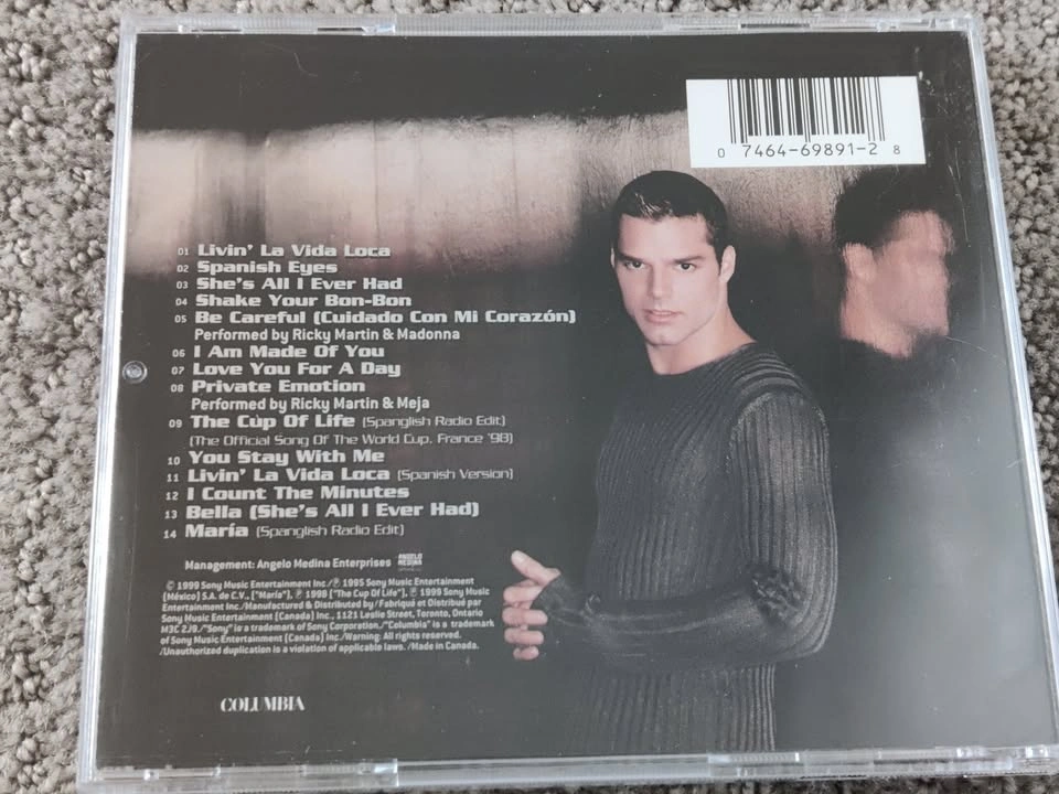 Ricky Martin - Audio Latin Pop Music CD Album - photo 3