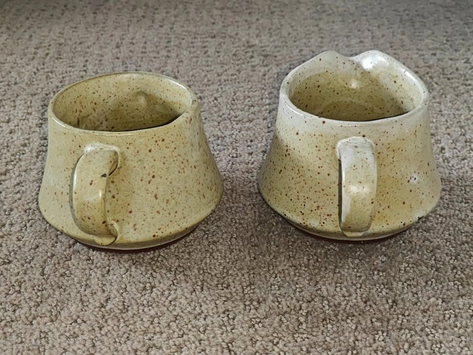 Speckled Ceramic Sugar Bowl & Creamer Set - Handcrafted Look - photo 4