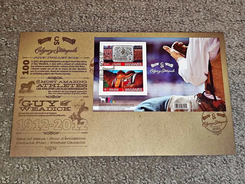 First Day Covers FDC - Calgary Stampede Centennial 1912–2012