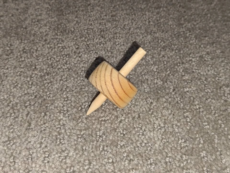 Handcrafted Retro Wooden Spinning Top - photo 2
