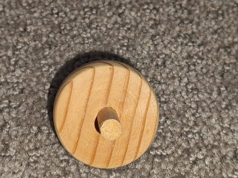 Handcrafted Retro Wooden Spinning Top - photo 3