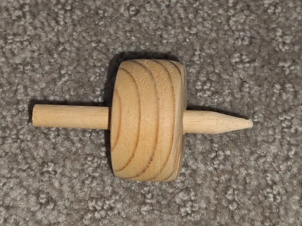 Handcrafted Retro Wooden Spinning Top - photo 4