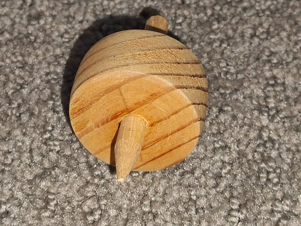 Handcrafted Retro Wooden Spinning Top - photo 5