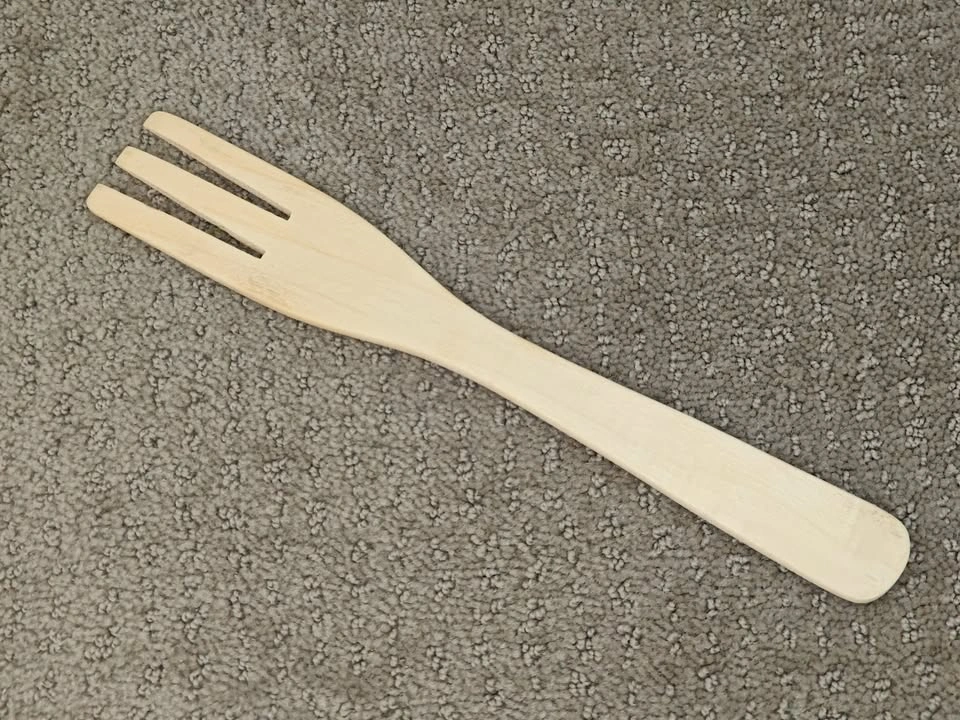 Large Wooden Salad Fork - 10" - photo 2
