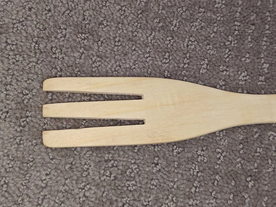 Large Wooden Salad Fork - 10" - photo 3