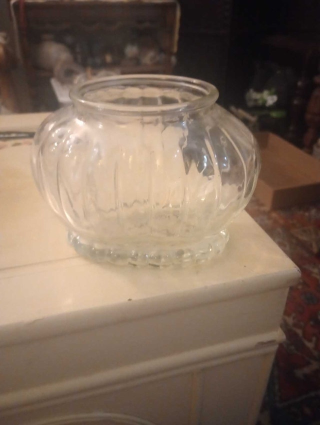 Vintage Glass Pumpkin Dish