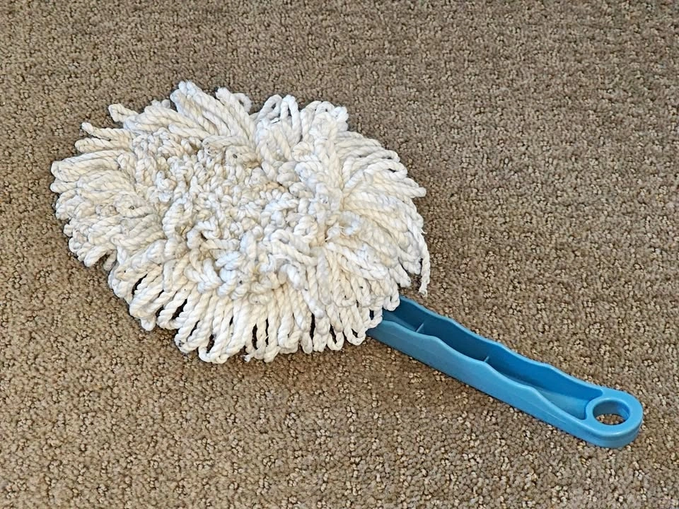 Versatile Cotton Head Mini Mop / Duster Brush For Tight Spaces