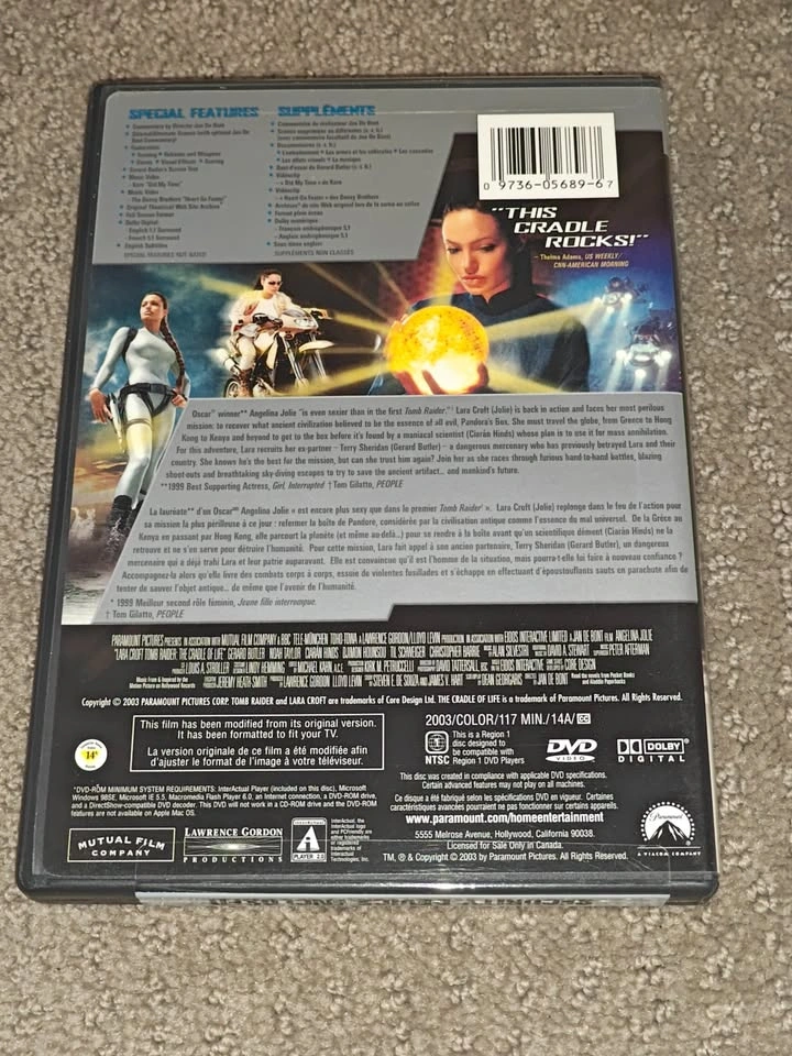 Lara Croft Tomb Raider The Cradle of Life - DVD Movie - Special - photo 3