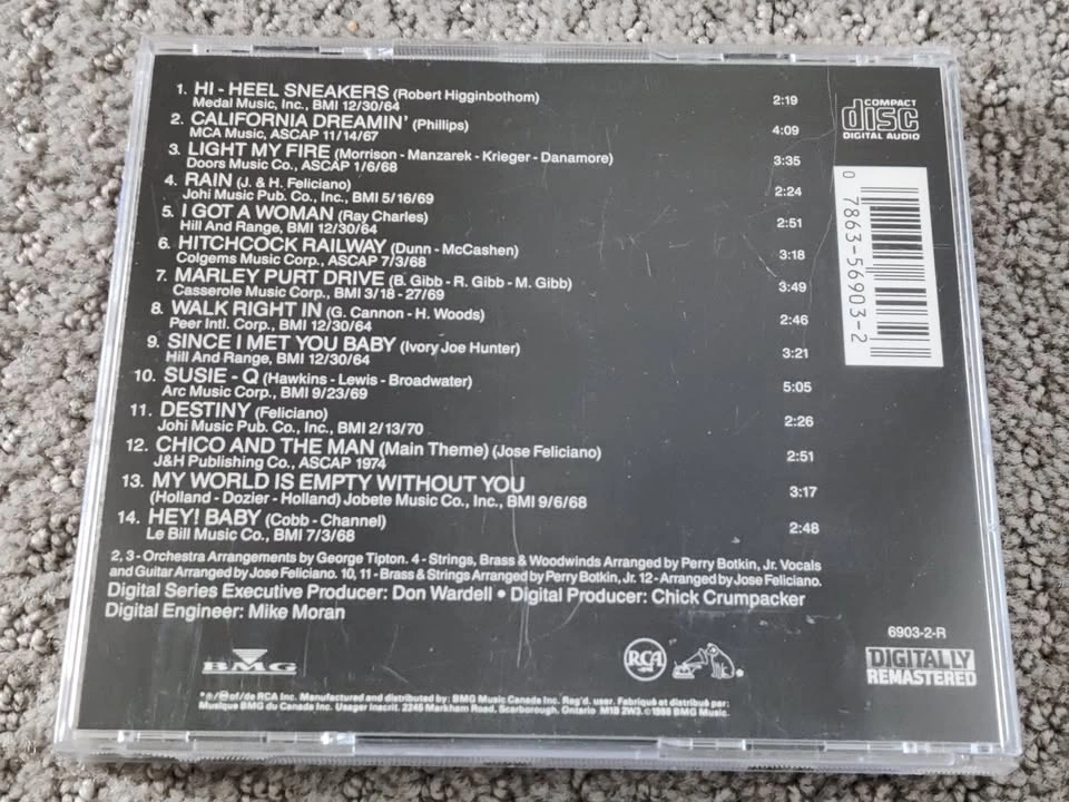 Jose Feliciano - All Time Greatest Hits - Audio Music CD Album - photo 3