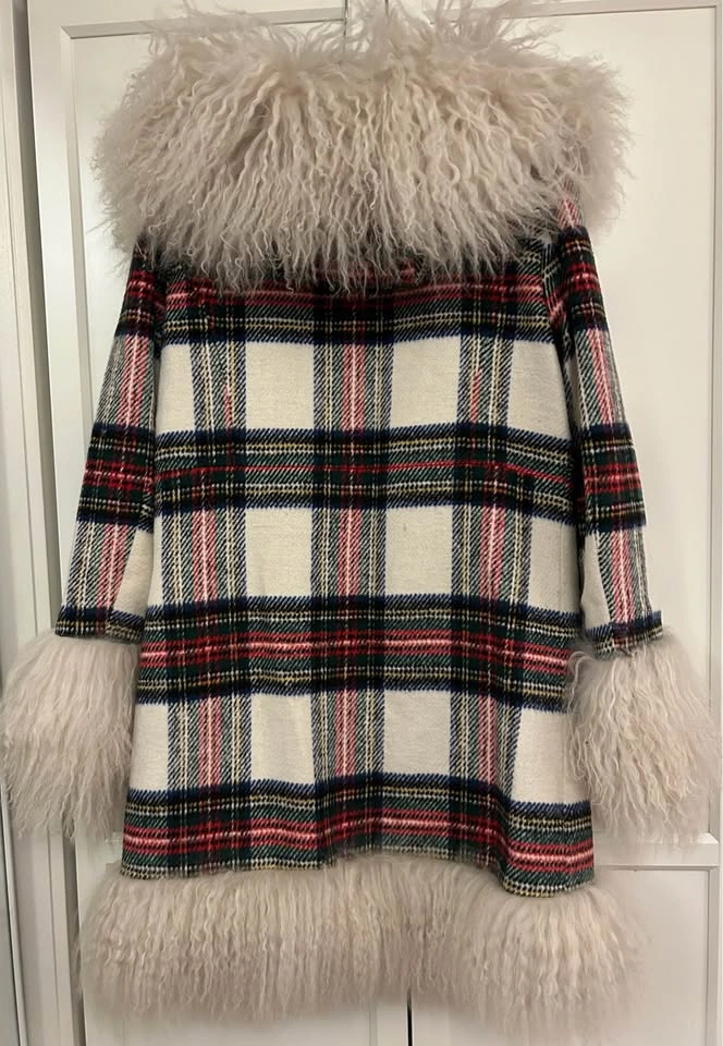 Charlotte Simone Mongolian Fur Coat with Hood - photo 2