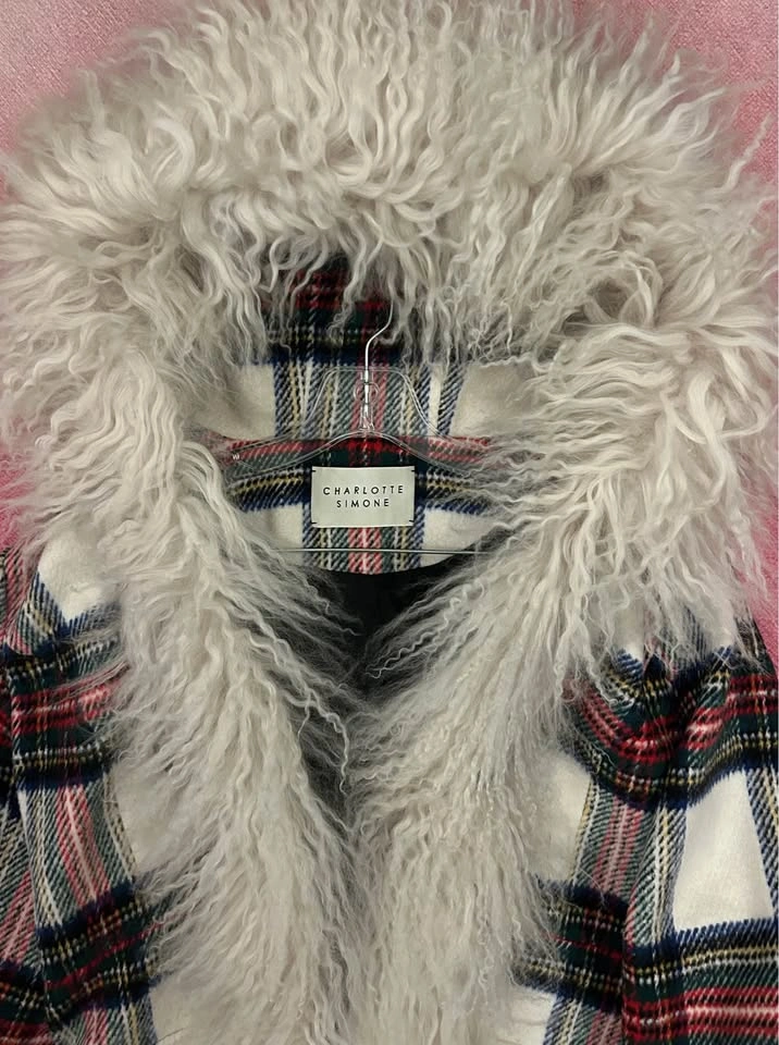Charlotte Simone Mongolian Fur Coat with Hood - photo 3