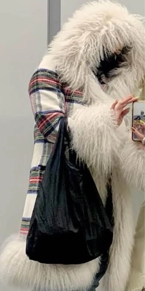 Charlotte Simone Mongolian Fur Coat with Hood - photo 4
