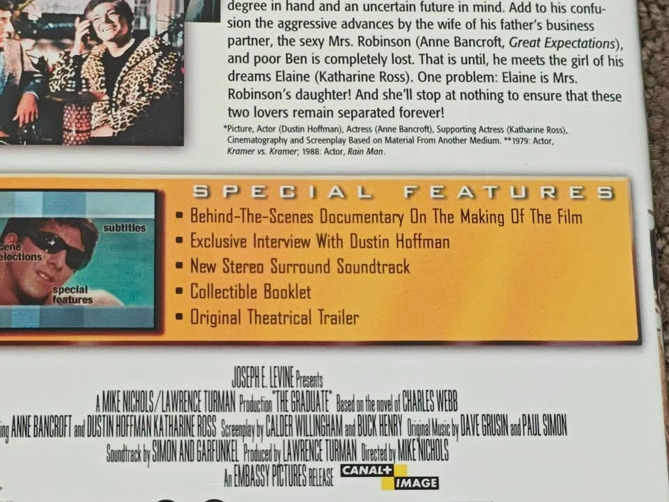 The Graduate - DVD Movie - Anne Bancroft & Dustin Hoffman - photo 5