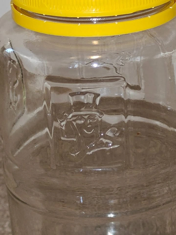 Vintage Planters Peanuts Glass Jar with Yellow Twist Lid - photo 4