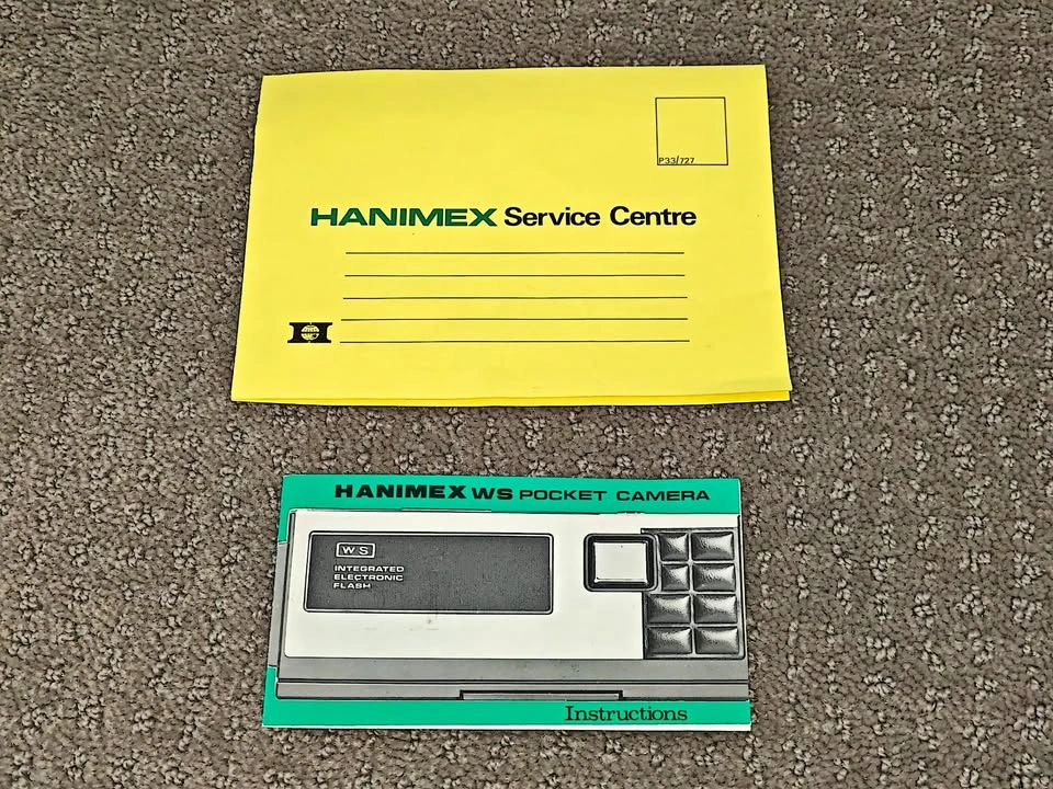 Vintage Hanimex WS IEF Pocket Camera Instruction Guide Booklet