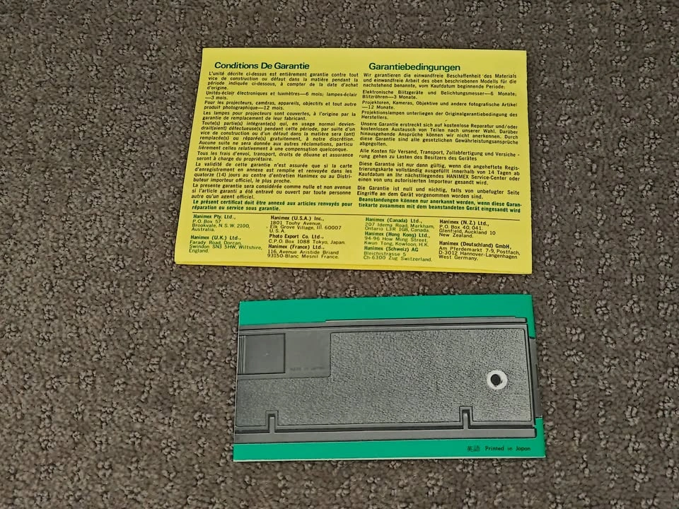 Vintage Hanimex WS IEF Pocket Camera Instruction Guide Booklet - photo 3