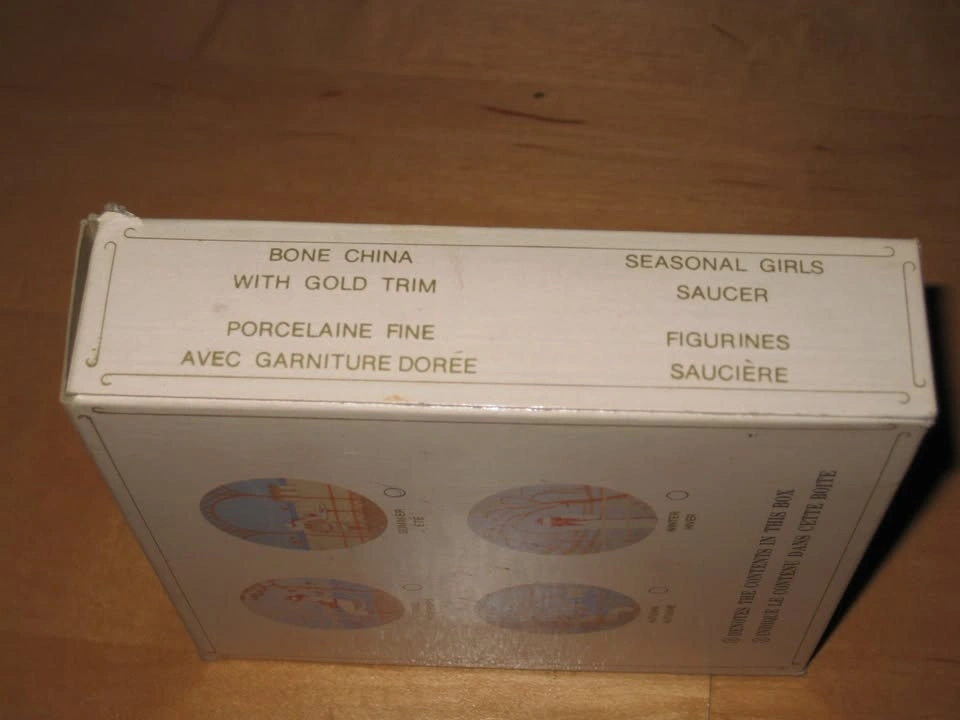 NEW Seasonal Girls Saucer - Bone China Gold Trim Collector Plate - photo 5