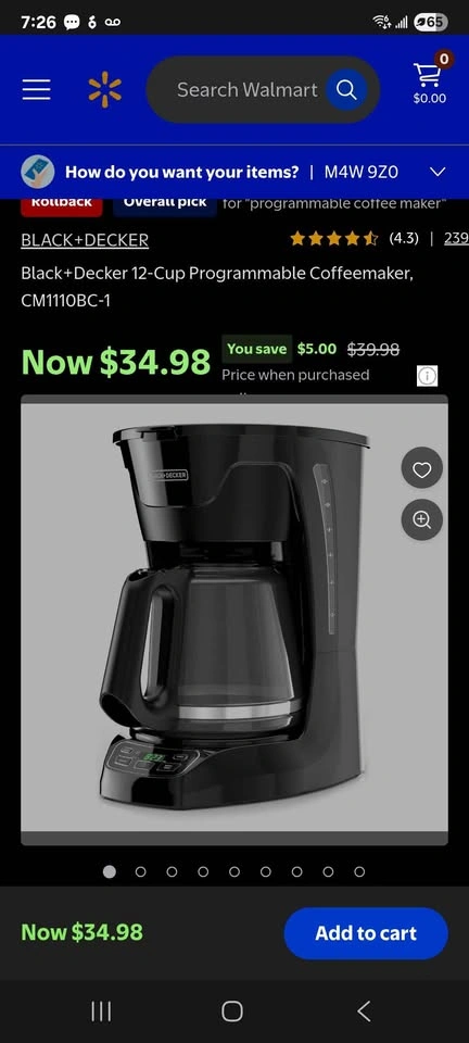 Black+Decker 12-Cup Programmable Coffeemaker, CM1110BC-1 - photo 2