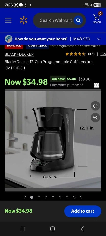 Black+Decker 12-Cup Programmable Coffeemaker, CM1110BC-1 - photo 3