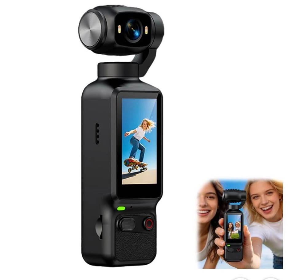Video Recorder with 180° Rotating Lens Handheld Vlogging Camera - photo 3