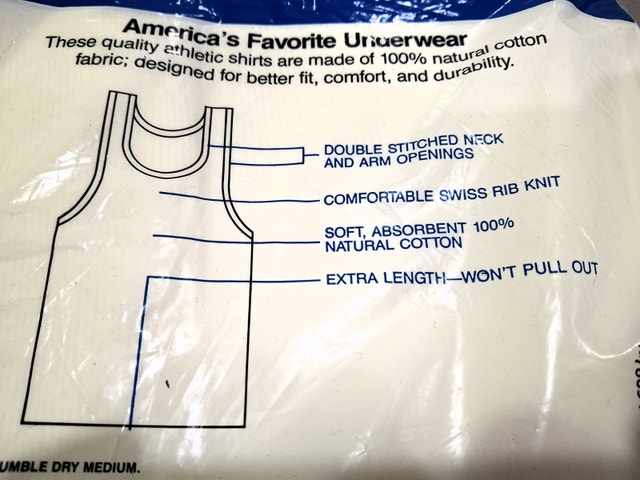 Fruit of the Loom Men's Athletic Shirts, 3 pack, Medium, New