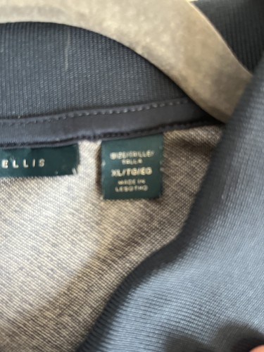 Perry Ellis Polo Shirt Mens XL Blue Short Sleeve Textured Patter - photo 4