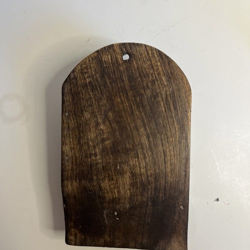 Vintage Carved Wood Wall Pocket Mail Holder Primitive Farmhouse - photo 3