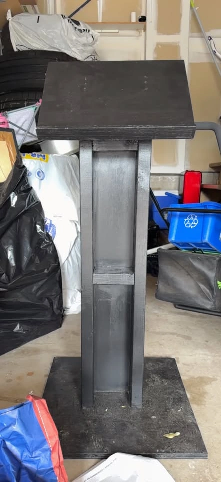 Black Wooden Lectern/ podium - photo 3