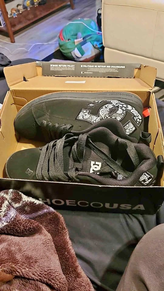 Size 11 DC black Court graffiti
