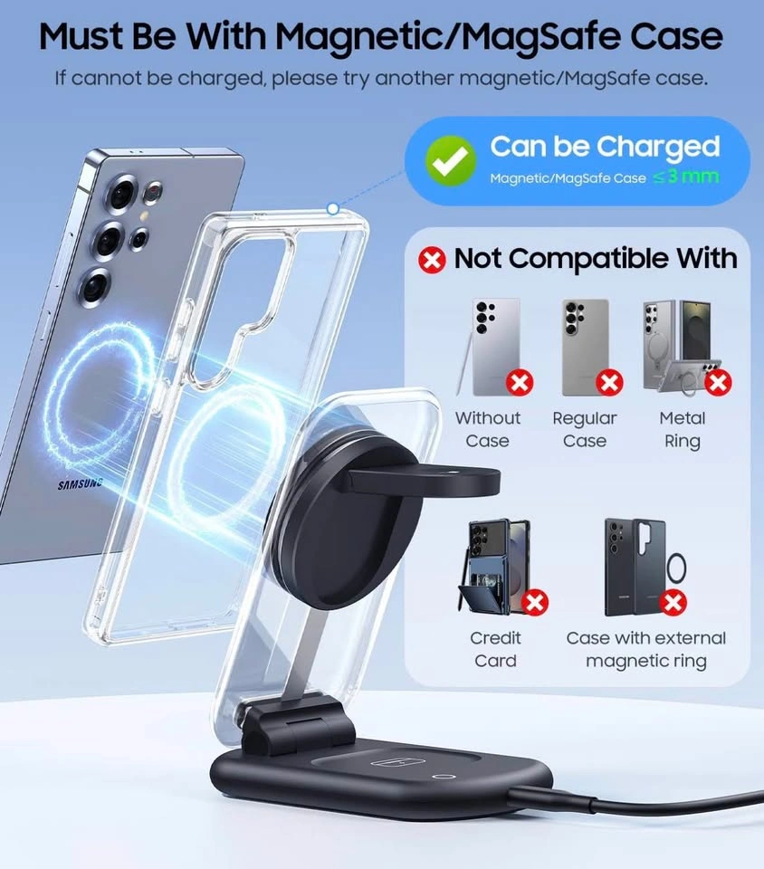 3 in 1 Foldable Wireless Charging Station for Samsung - photo 4