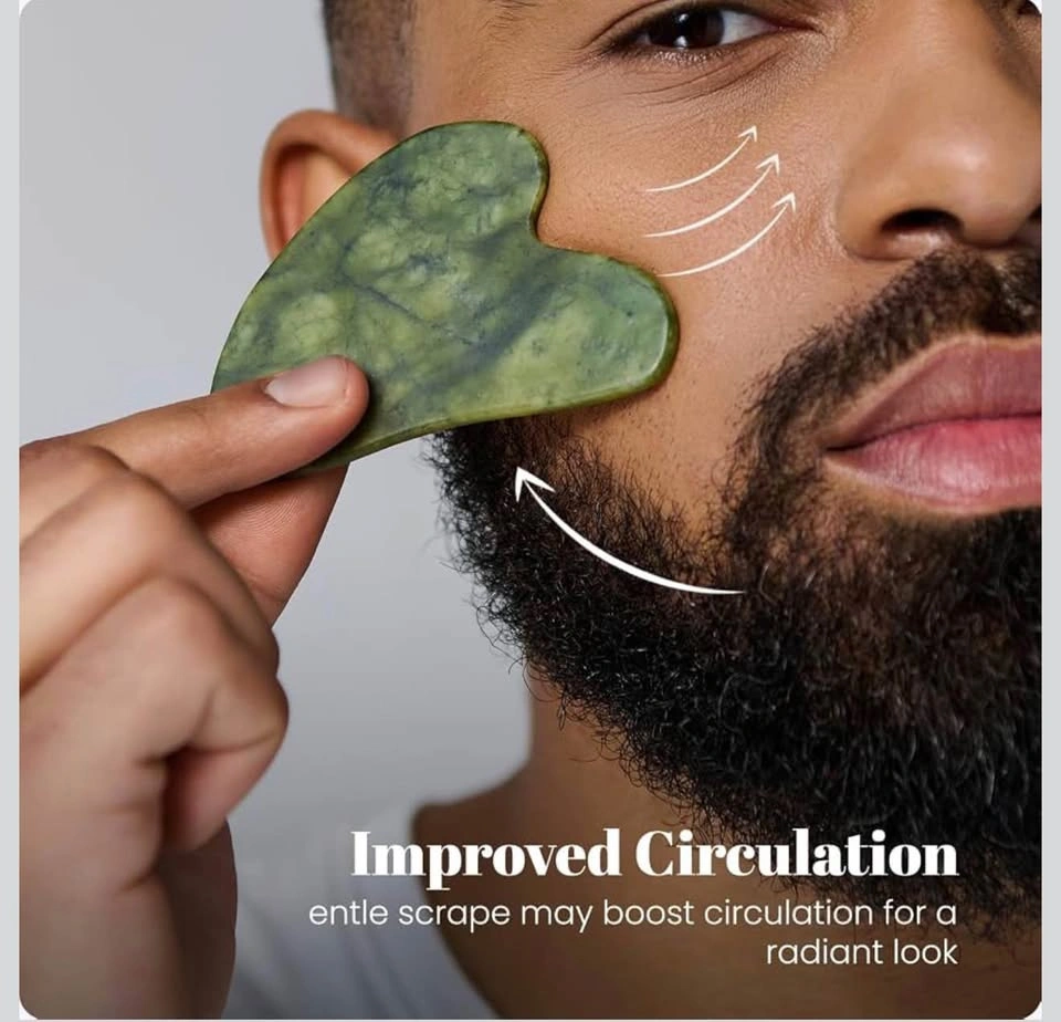 Gua Sha Facial Tools & Jade Face Roller - photo 5