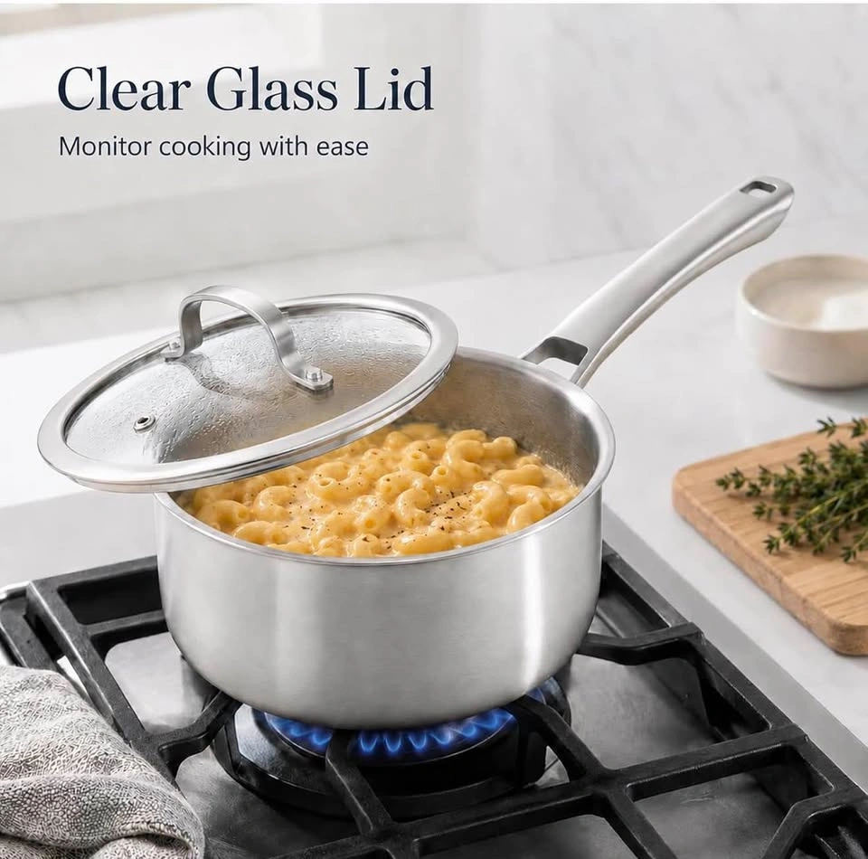 2QT Titanium Saucepan with Lid - photo 4