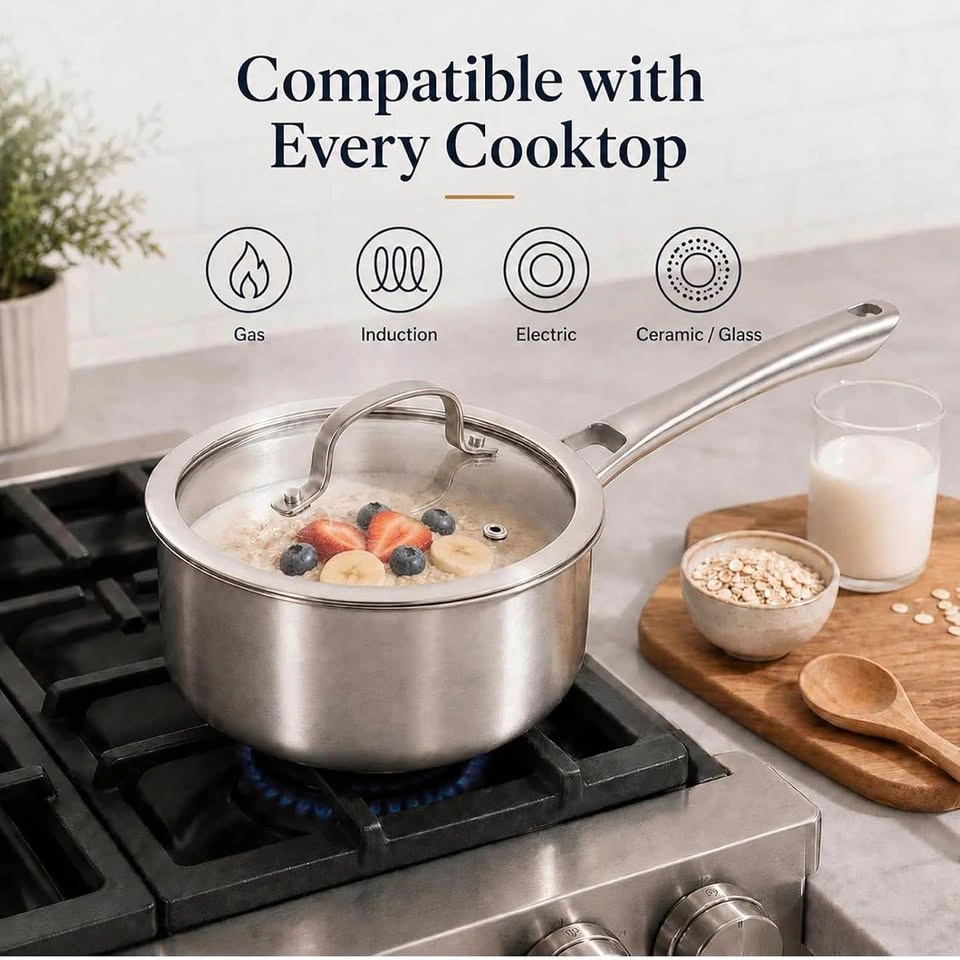 2QT Titanium Saucepan with Lid - photo 5