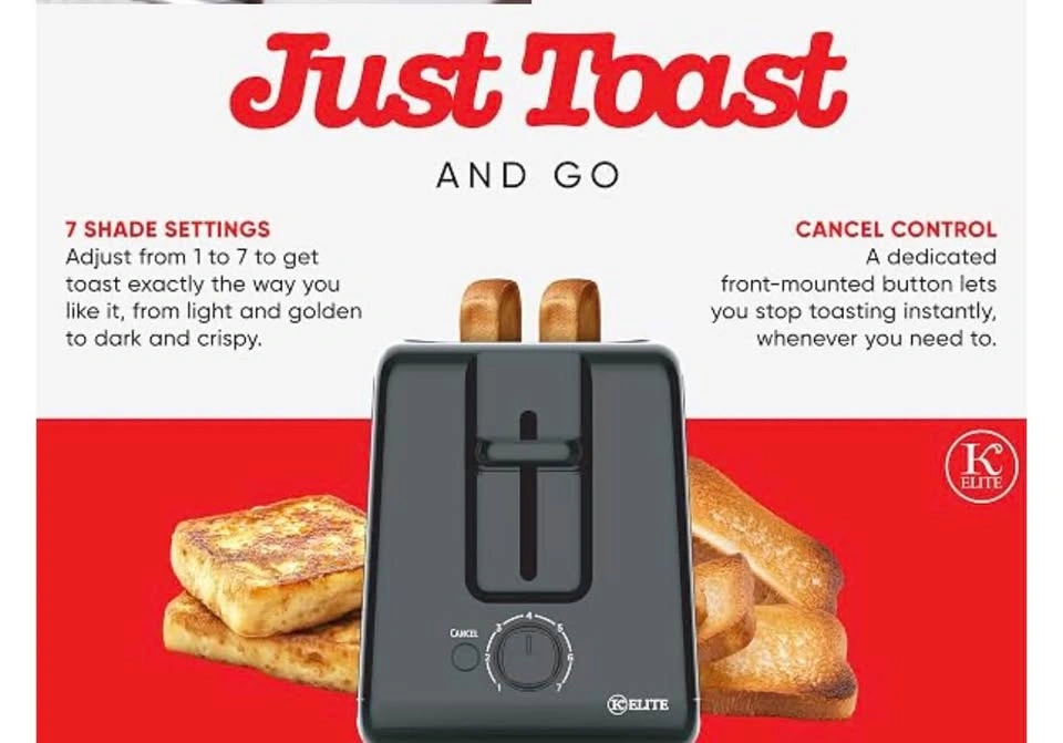 2-Slice Toaster, Single Control, 7 Shade Settings, 700W - photo 5