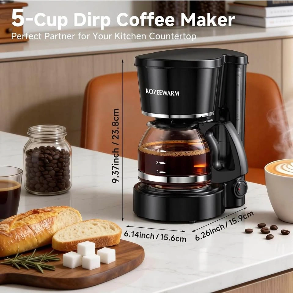 Coffee Maker, 5 Cup Drip Coffee Machine - photo 2