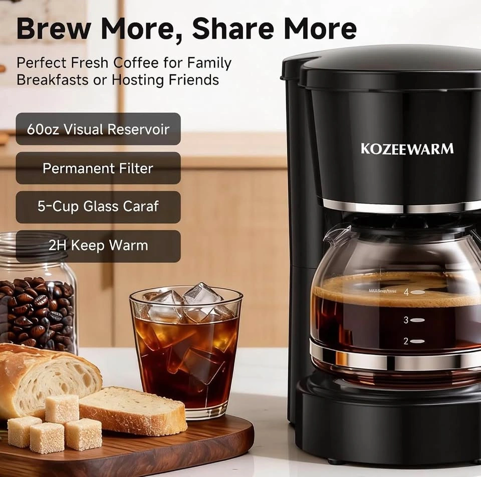 Coffee Maker, 5 Cup Drip Coffee Machine - photo 3