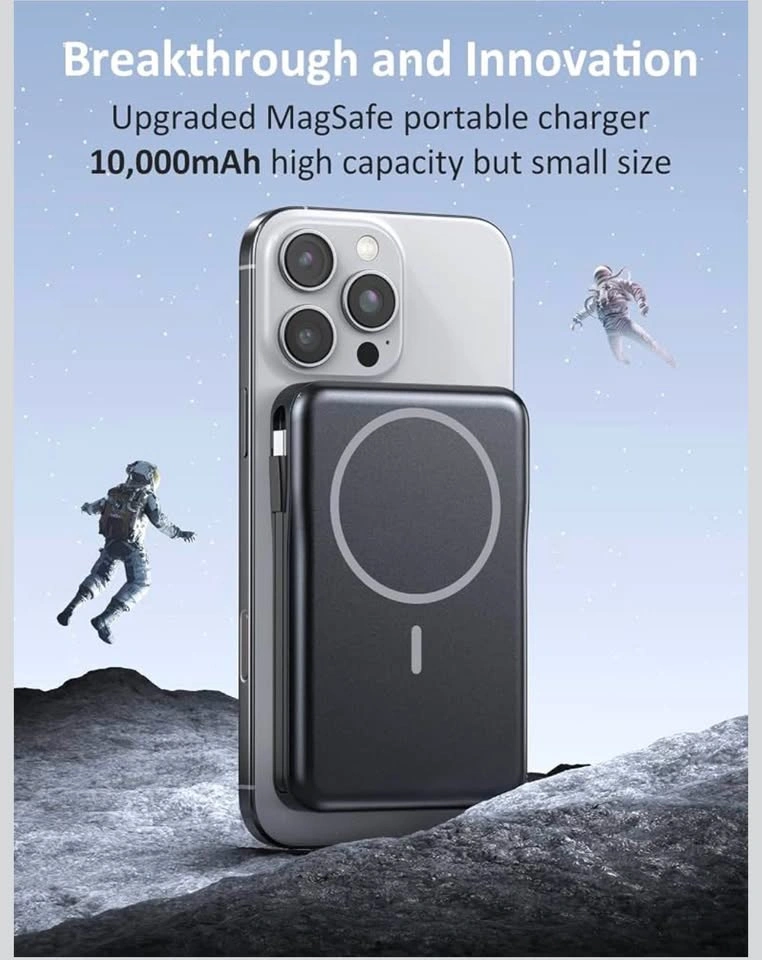 Magnetic Portable Charger 10000mAh, 20W Power Bank - photo 4