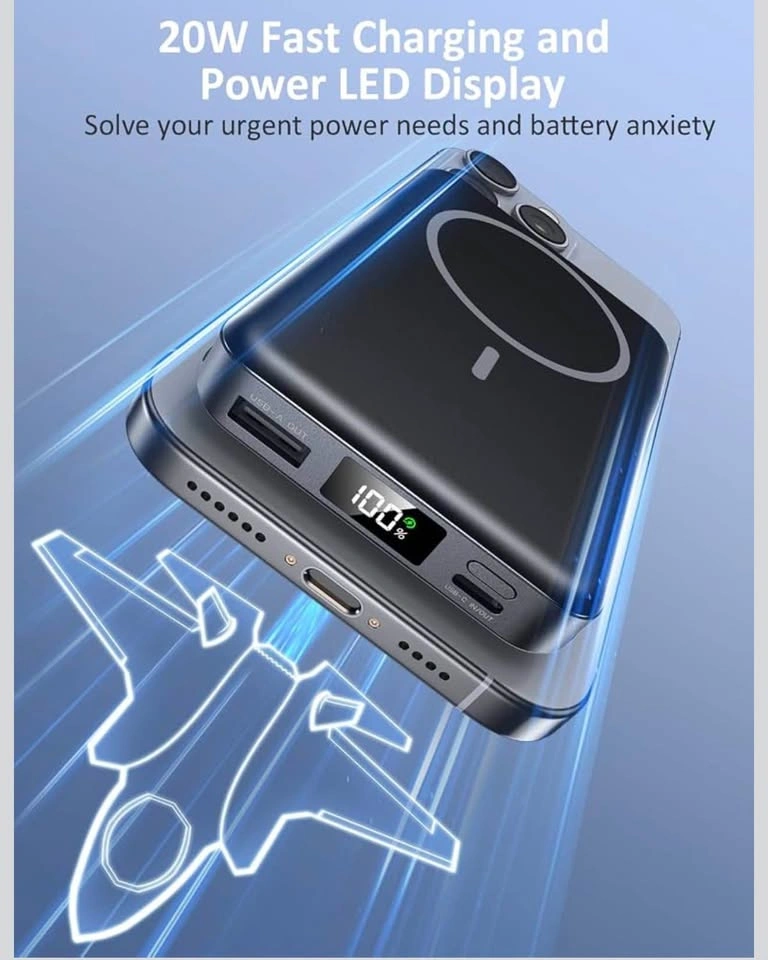 Magnetic Portable Charger 10000mAh, 20W Power Bank - photo 5