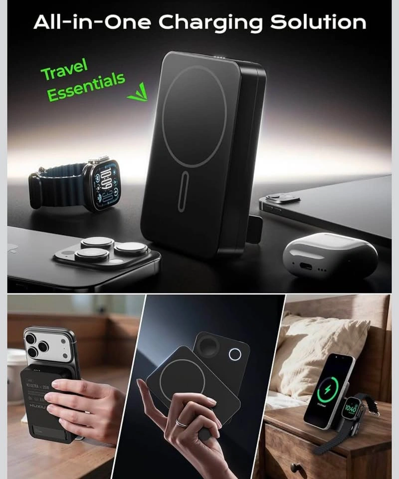 10000mAh Qi2.2 25W 3 in 1 Wireless Charger+Power Bank - photo 3
