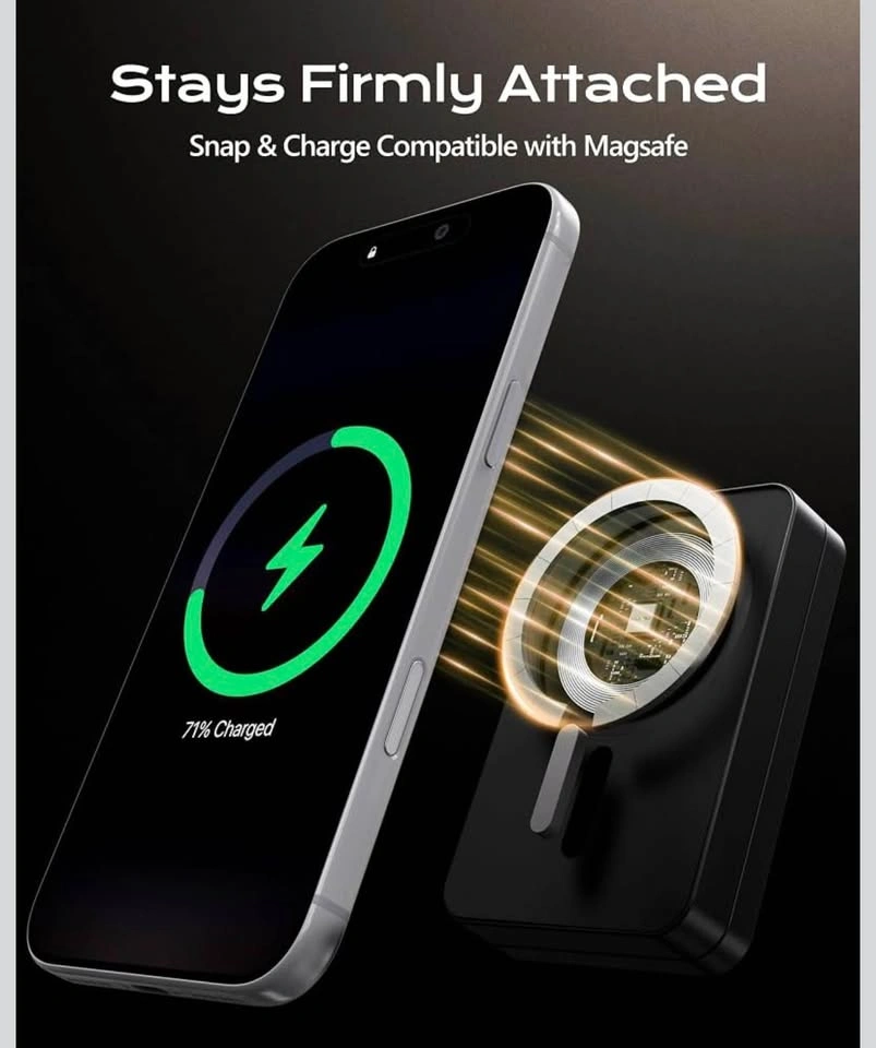 10000mAh Qi2.2 25W 3 in 1 Wireless Charger+Power Bank - photo 5
