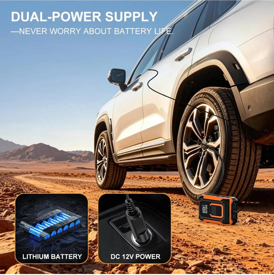 Portable Cordless Tire Inflator Air Compressor - photo 2